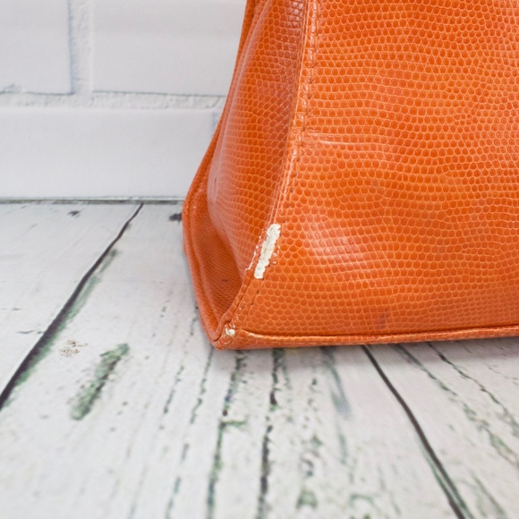 Deborah Lewis Studio Orange Handbag Purse Bag - Picture 3 of 8